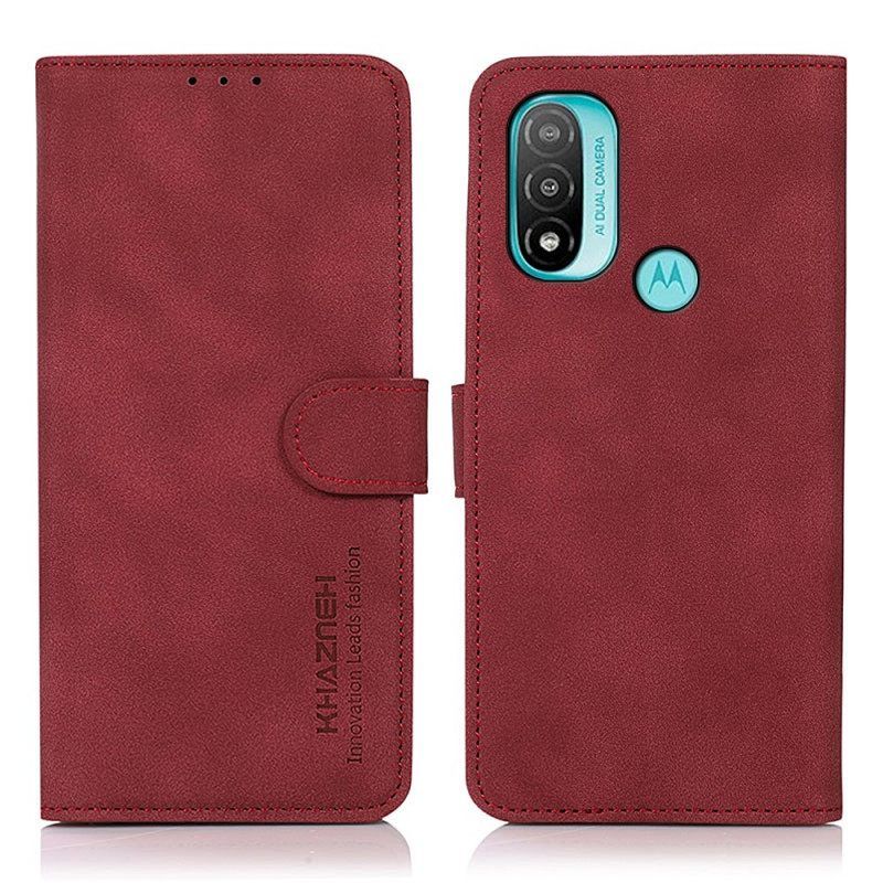 Κάλυμμα Moto E40 / E30 / E20 Khazneh Fashion Leather Effect